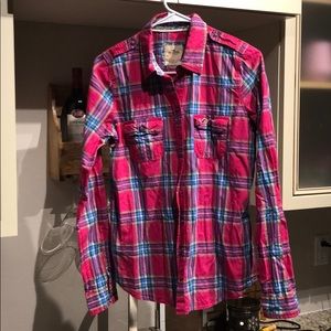 Hollister plaid button down